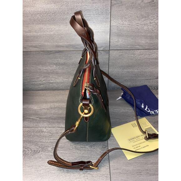 Dooney & Bourke Florentine Leather Small Heidi Satchel Green A384686 - Picture 8 of 10